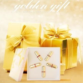 Set 5 thỏi mini son thỏi mini hồ ngọc hà love m.o.i - golden gift 2021