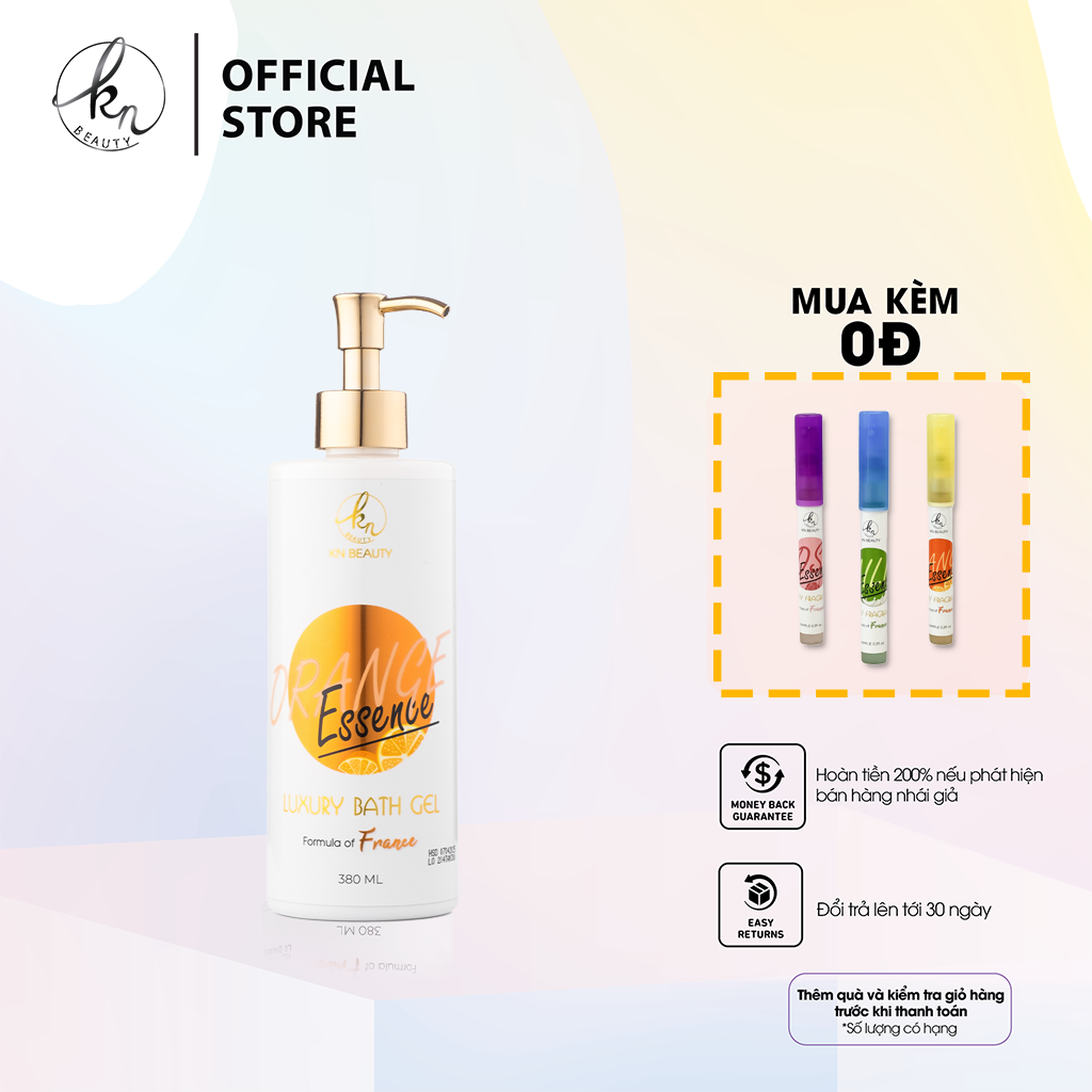 Sữa tắm tinh chất Cam KN Beauty – Luxury Bath Gel ORANGE essence dung tích 380ml