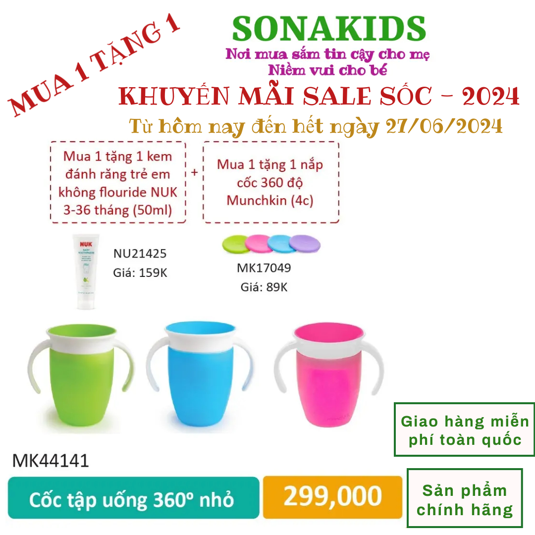 Cốc tập uống 360 độ nhỏ munchkin - mk44141