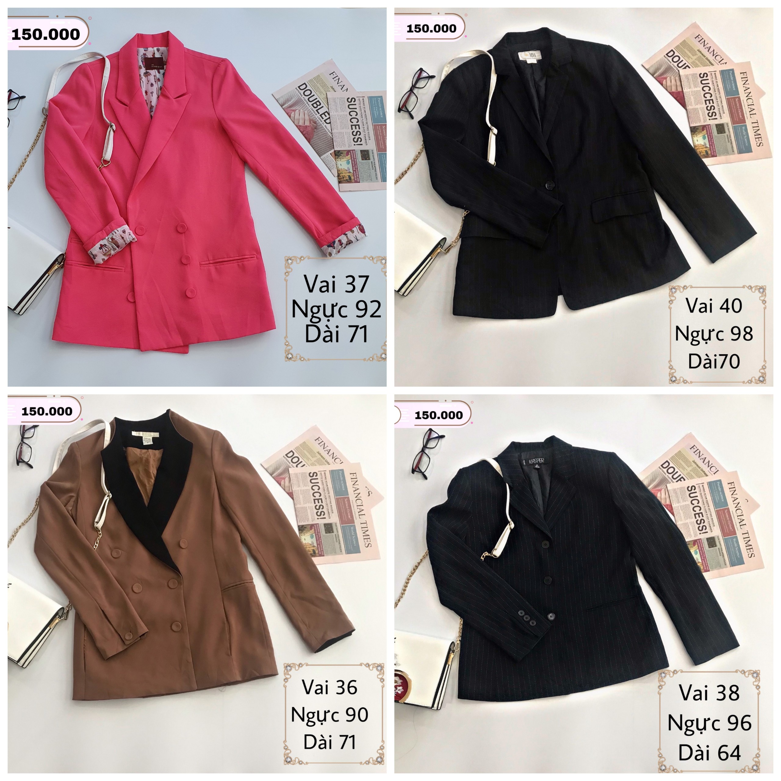 Vest, blazer nữ đồng giá 150k