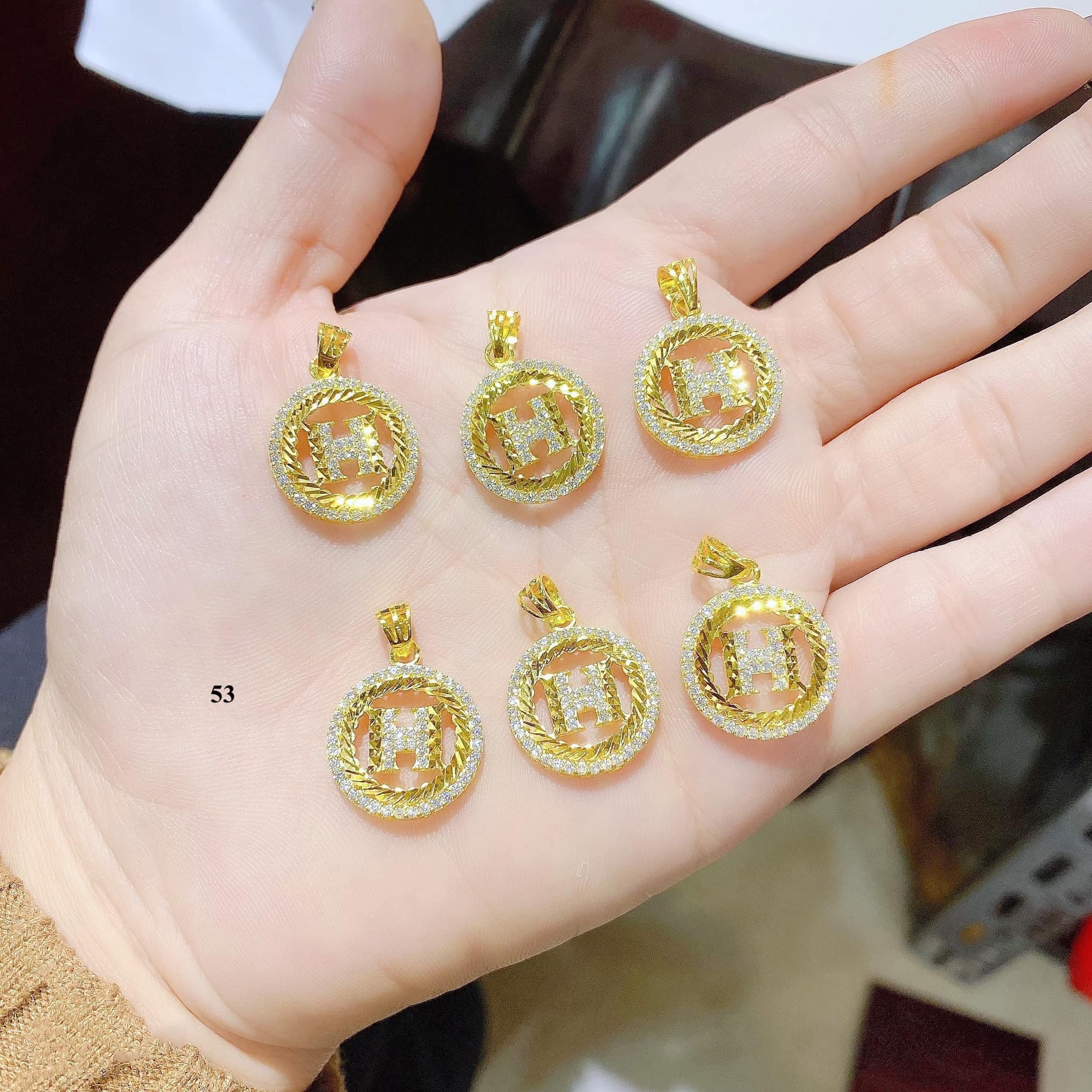 Mặt dây chuyền chữ H,dây chuyền nữ