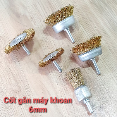 [HCM]Bộ Chổi Đánh Cước 5 Chi Tiết Trục 6mm Gắn Máy Cầm Tay
