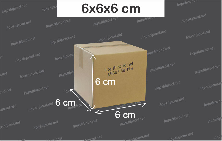 6x6x6 cm Thùng carton đóng hàng