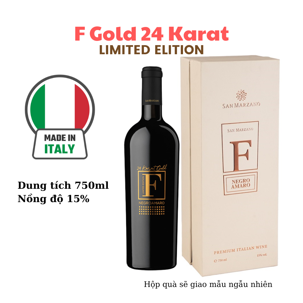 Vang Ý F Gold 24 Karat Limited Edition - Vang Ngọt Nhẹ