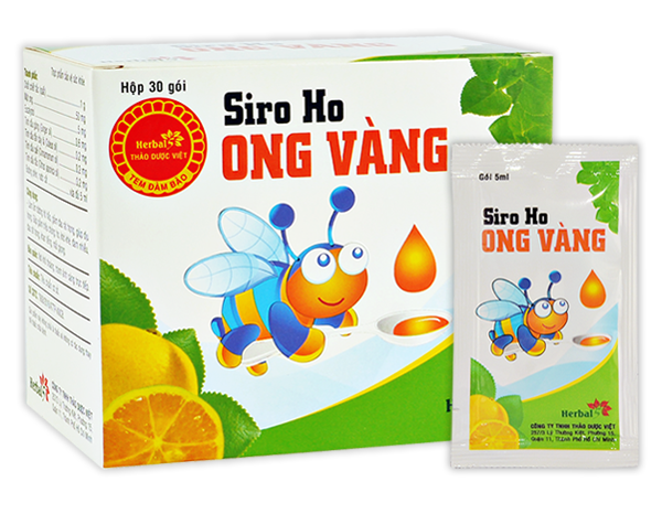 Siro ho ong vàng - giảm ho, viêm họng, hết khò khè.