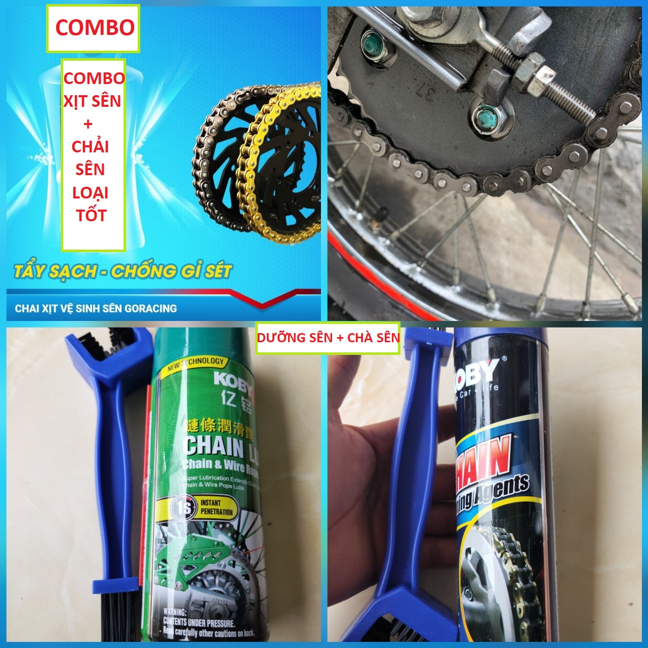 COMBO CHAI XỊT DƯỠNG SÊN + BÀN CHẢI VỆ SINH SÊN LOẠI TỐT CHO CÁC LOẠI XE , CHAI XỊT SÊN , CHAI XỊT VỆ SINH SÊN XE