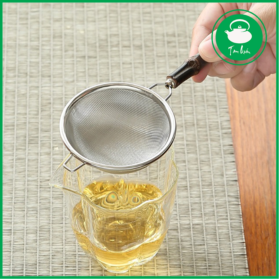 Lọc trà cán gỗ tre, lược trà đạo