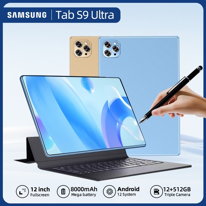Sansung máy tính bảng 5g giá rẻ mới tab s9 uitra 12 inch 12gb ram + 512gb rom máy tính bảng học tập bằng thẻ sim android 12 wifi