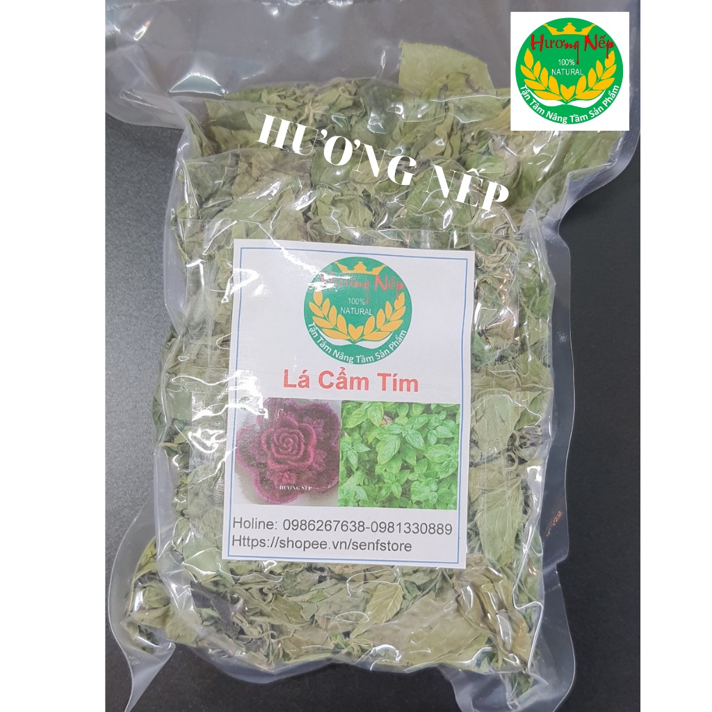 Lá cẩm tím sấy lạnh nguyên chất 100% - giữ nguyên mầu lá xanh