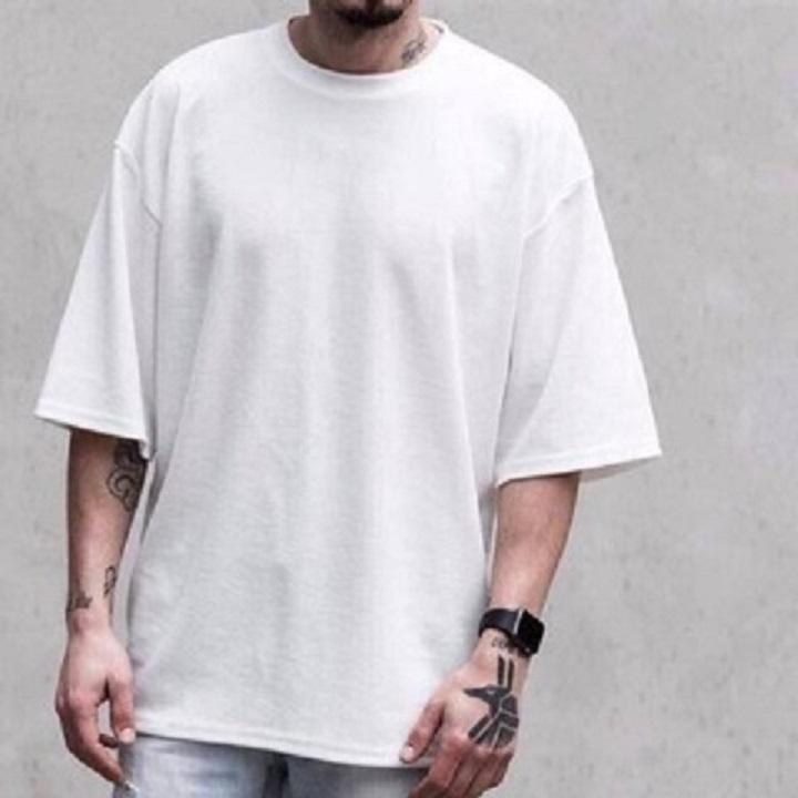 Áo thun trơn màu trắng / đen - Oversize Basic White / Black Unisex - Áo phông form rộng tay lỡ trắng đen - Áo thun trắng trơn áo thun đen trơn tay lửng đến khuỷa tay
