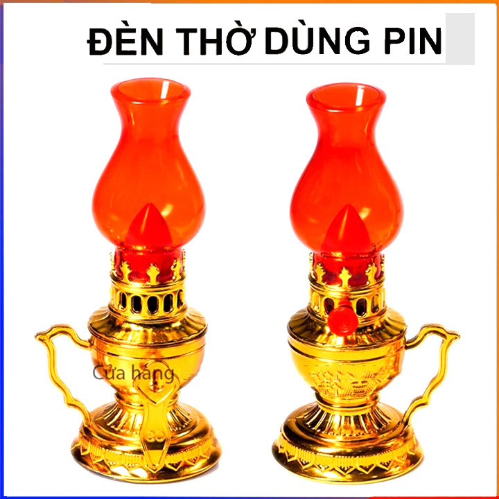 Đèn thờ tổ tiên, phật, thổ địa, thần tài, đèn ban thờ - Đèn hoa sen thờ cúng, đèn thờ sài pin, đèn thờ vĩnh cữu