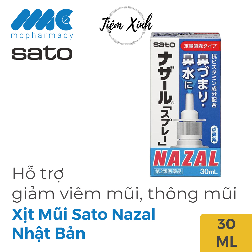 Xịt Mũi Nazal Nhật Bản 30ml trị viêm xoang, nghẹt mũi, dị ứng mũi