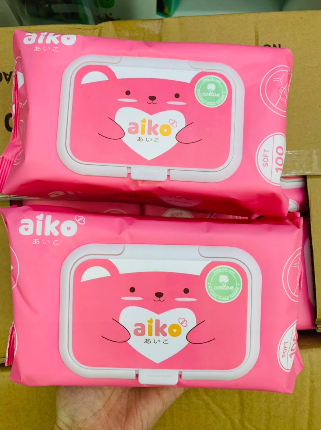 Khăn ướt cho bé AIKO 100 tờ không hương