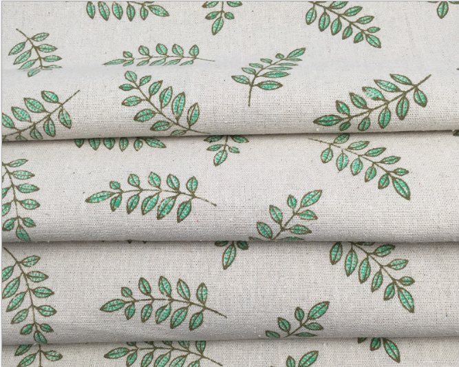 [HCM]VẢI BỐ/VẢI CANVAS HỌA TIẾT CHÙM LÁ