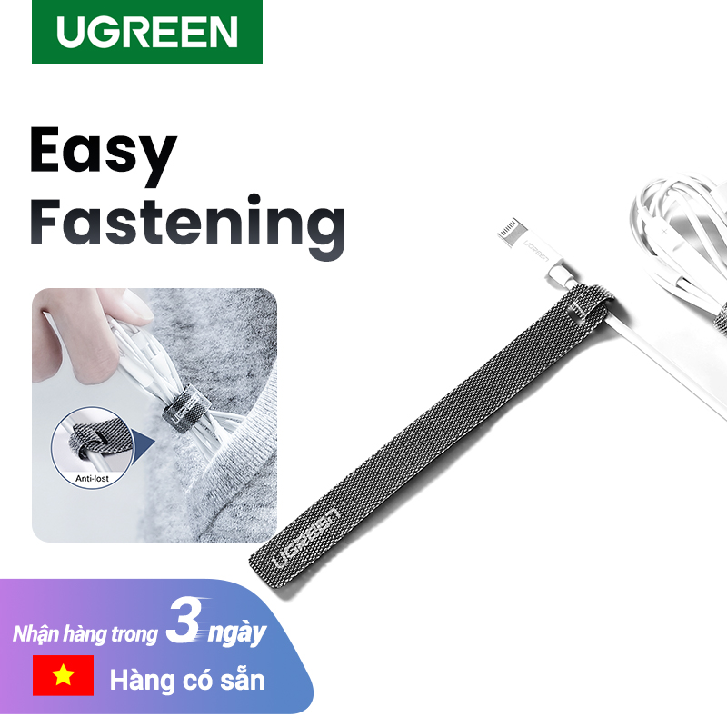 UGREEN 1pc Cable Tie 14cm Wire Winder Easy fastening For Mouse Cord Earphone HDMI Aux USB Cable iphone Xiaomi Huawei Model：50370