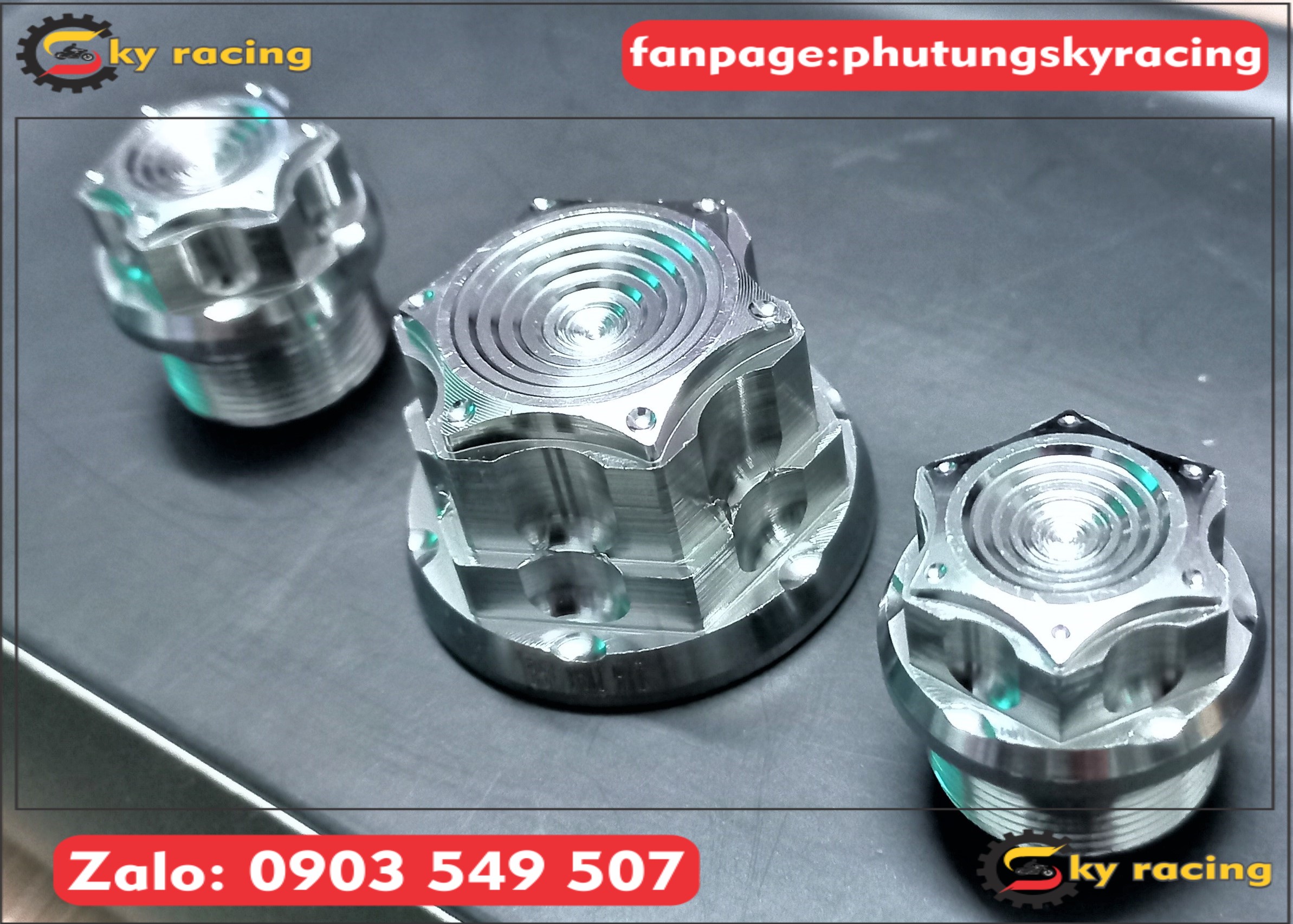 Ốc chản pa inox 304 kiểu thái gắn cho xe Sonic, Raider Fi