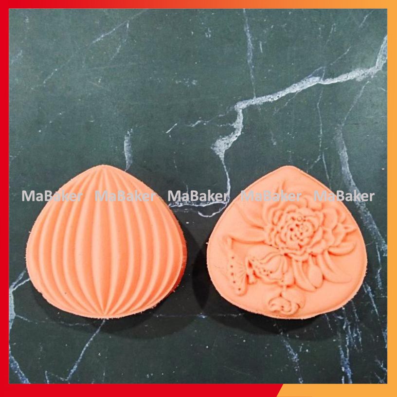 Bộ khuôn bánh trung thu hình Búp Sen và Hoa Hồng cao cấp 75gr 2 mặt - MaBaker