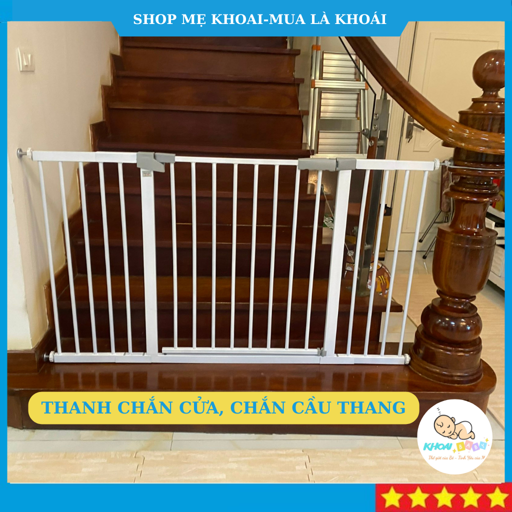 Thanh chắn cửa chắn cầu thang không khoan tường an toàn cho trẻ nhỏKHOAIBABY