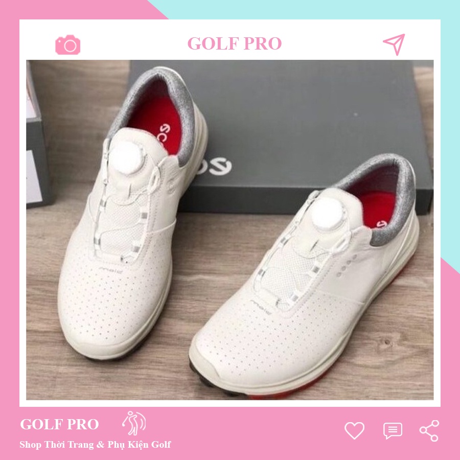 Giày Đánh Golf Nam Ecco Núm Vặn Thể Thao Êm Chân Thoáng Khí Chống Thấm Nước Tốt Gg028