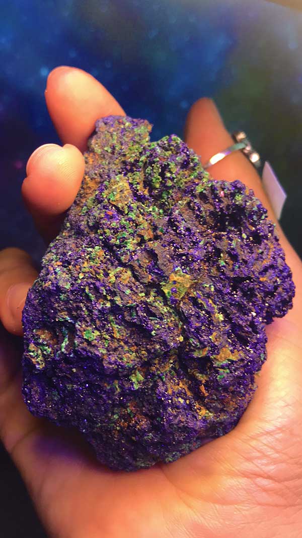 Viên đá phép thuật huyền bí năng lượng tinh thần Azurite