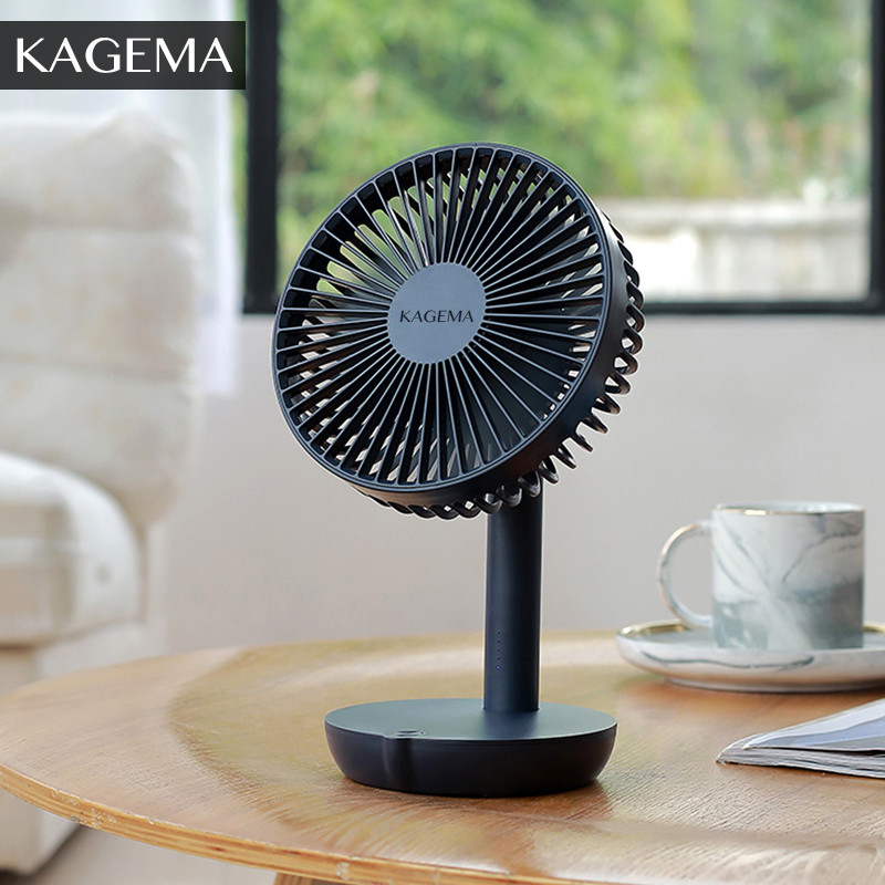 KAGEMA quạt mini cầm tay tích điện quạt bàn USB có thể sạc lại 5 tốc độ Điều chỉnh góc Có thể được sử dụng như một ngân hàng điện Đối với phòng văn phòng quat mini cam tay fan