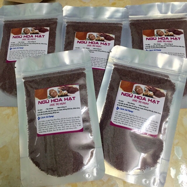 Hạt ngũ hoa (gói 500g), hạt đình lịch, mặt nạ hạt ngũ hoa, đắp mặt đẹp da, giúp da tươi trẻ sáng bóng, spa vẫn luôn dùng