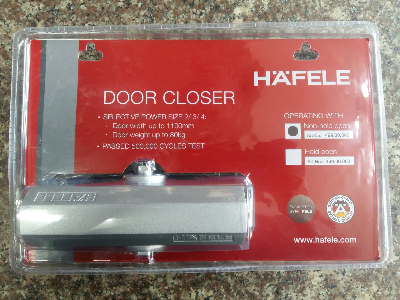Cùi chỏ cửa tay đẩy hơi đa năng hafele 499.30.002