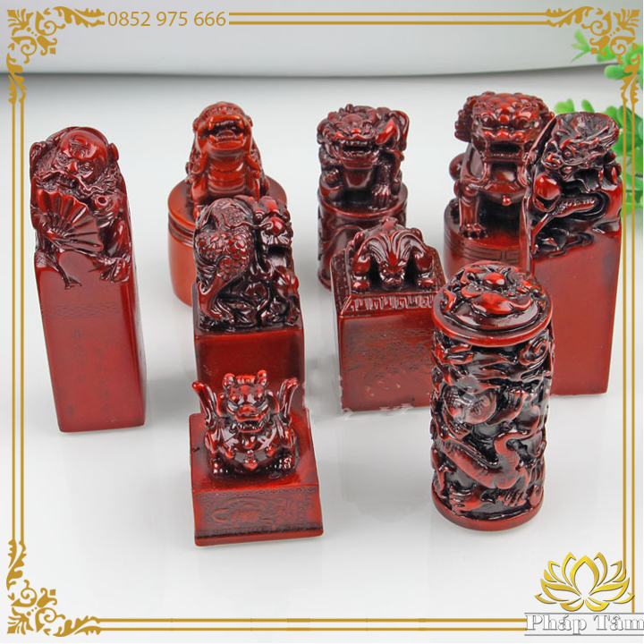 Ấn Triện Khắc Rồng Để Bàn Đá Shoushan Cầu Công Danh Tài Lộc - Pháp Tâm