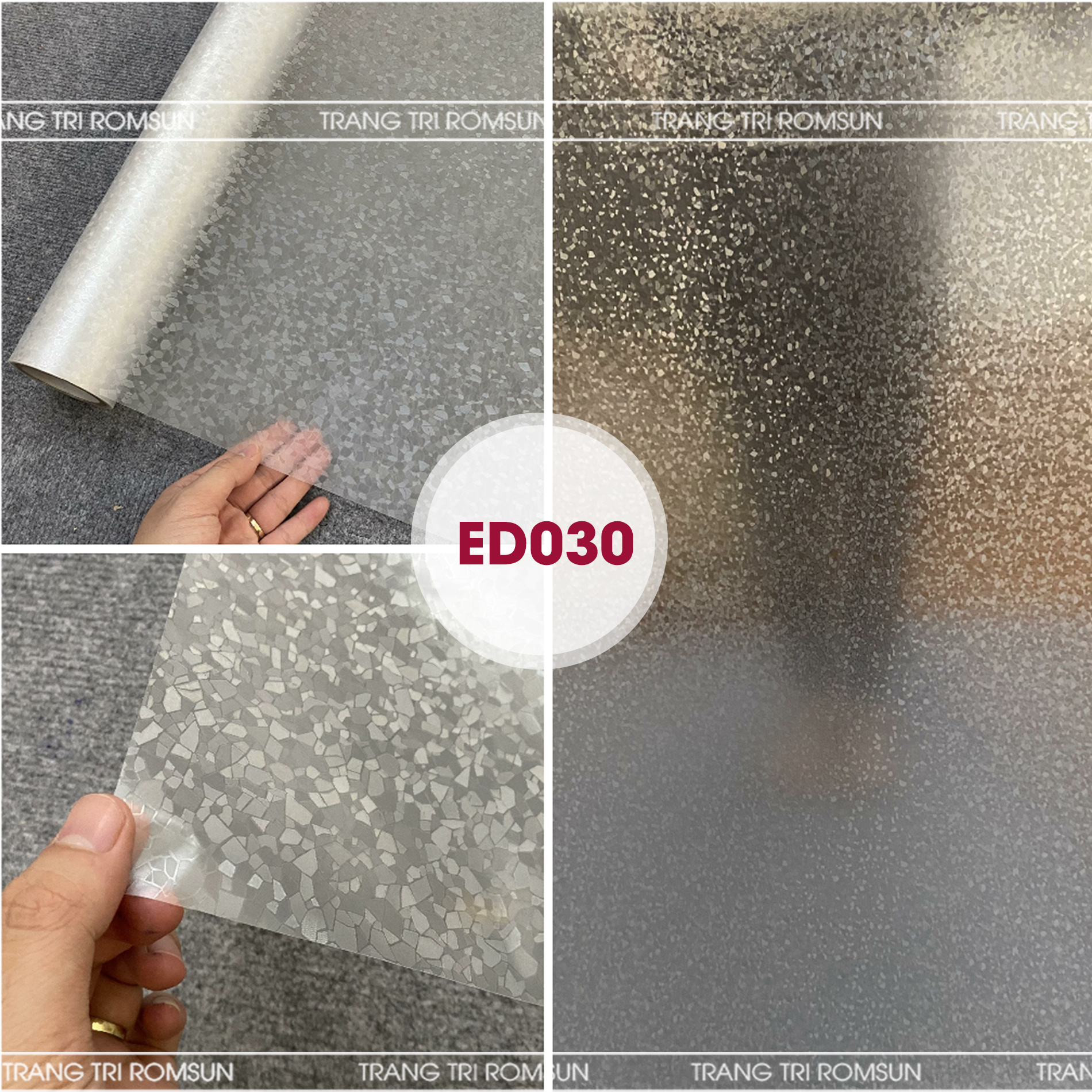 Decal dán kính mờ 3D che chống nắng,chống nhìn trộm – Giấy đề can dán kính mờ dán văn phòng, phòng ngủ, phòng tắm, cửa sổ,cửa kính,phòng khách họa tiết 3d mảnh vỡ mờ ED030