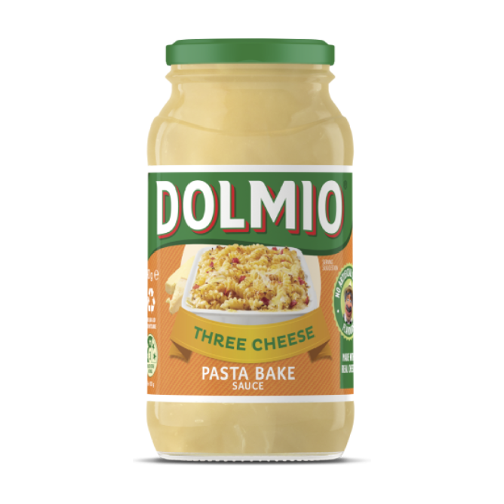 Sốt Nướng Mì Ý Dolmio 3 Phô mai 490g Nhập Khẩu Chính Hãng - Dolmio® Three Cheese Pasta Bake Sauce 490g