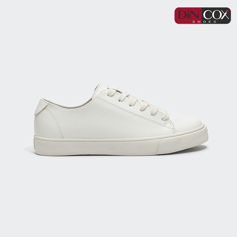 Giày thể thao Nam Nữ chính hãng DINCOX Shoes - D34 White, Chất da PU nhập khẩu mềm êm, ôm chân, thoáng khí, lớp lót cotton, đế cao su lưu hóa mềm, mẫu hottrend 2021, phù hợp đi làm, đi chơi du lịch đều được - cox shoes shop