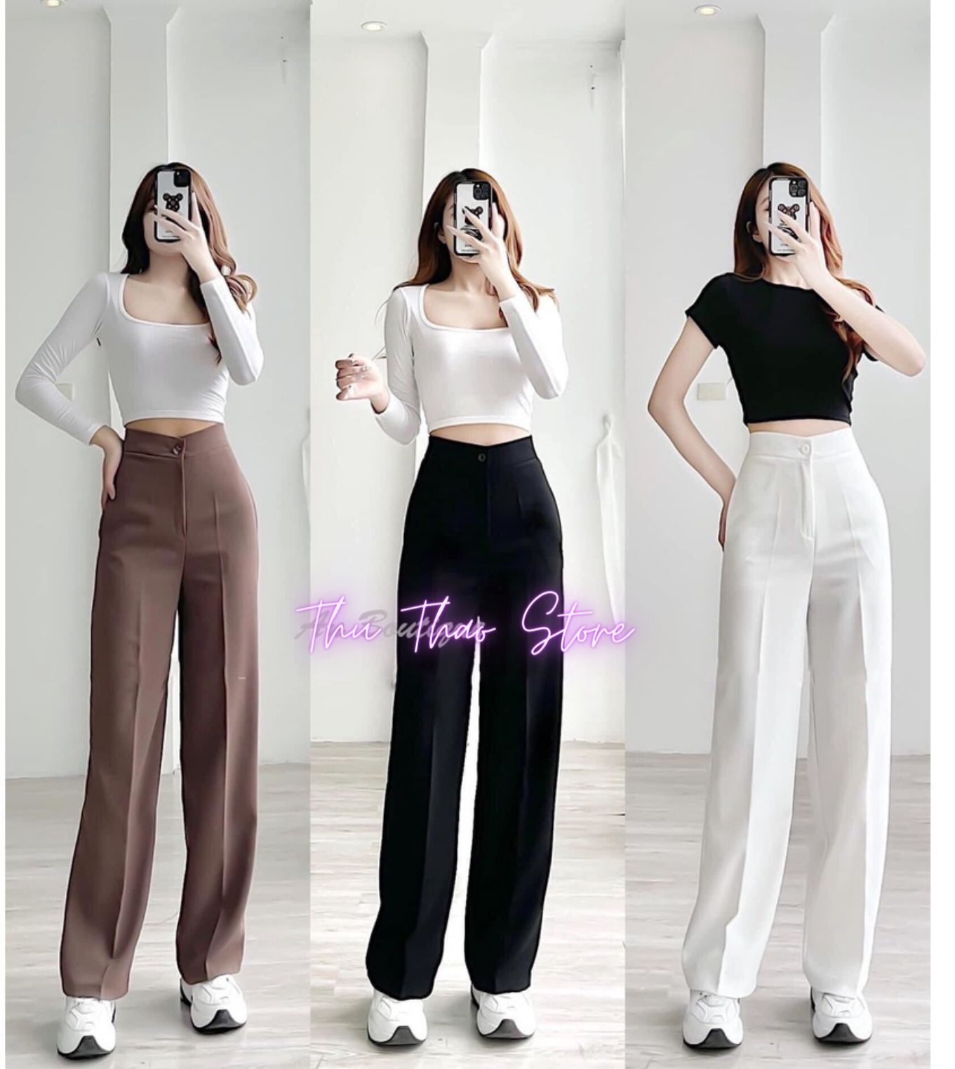 [Duy nhất 20H 10.11 - 13.11, Mua 2 giảm 10%] Quần ống suông nữ big size dáng dài 103cm trơn form basic đẹp xịn, gen eo nâng mông hack dáng.