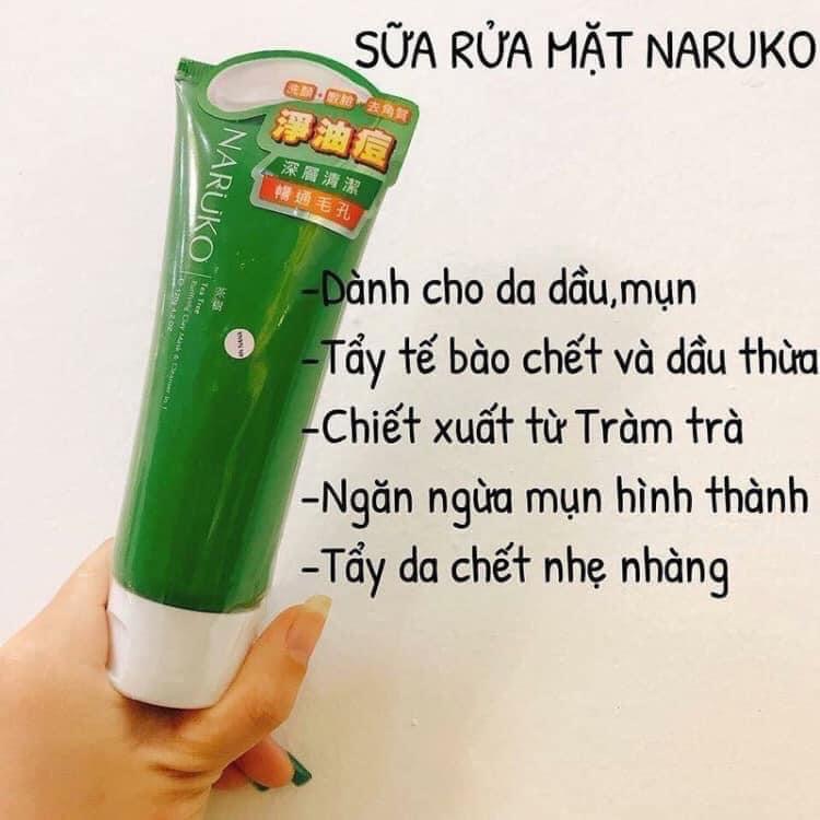 Sữa rửa mặt 3in1 dạng bùn naruko bản đài