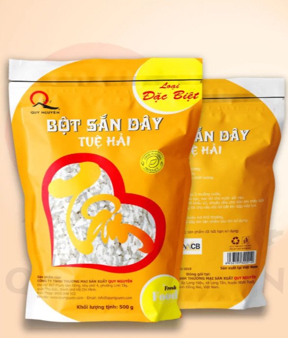 500g Bột sắn dây Loại Đặc Biệt Thực Dưỡng Cao Cấp Chùa Long Hương Thầy Tuệ Hải - Thanh nhiệt cơ thể, giải rượu, hỗ trợ tiêu hoá, gan nhiễm mỡ, béo phì