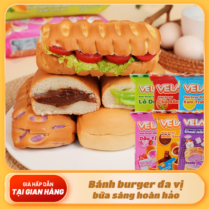 Bánh coco nợt VELA nhân kem dừa thanh ngọt thơm nhiệt đới ăn vặt buổi xế Nhiều hương vị