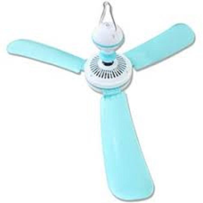 Quạt treo trần Mini  đại sải cánh 70cm (Trắng phối xanh)