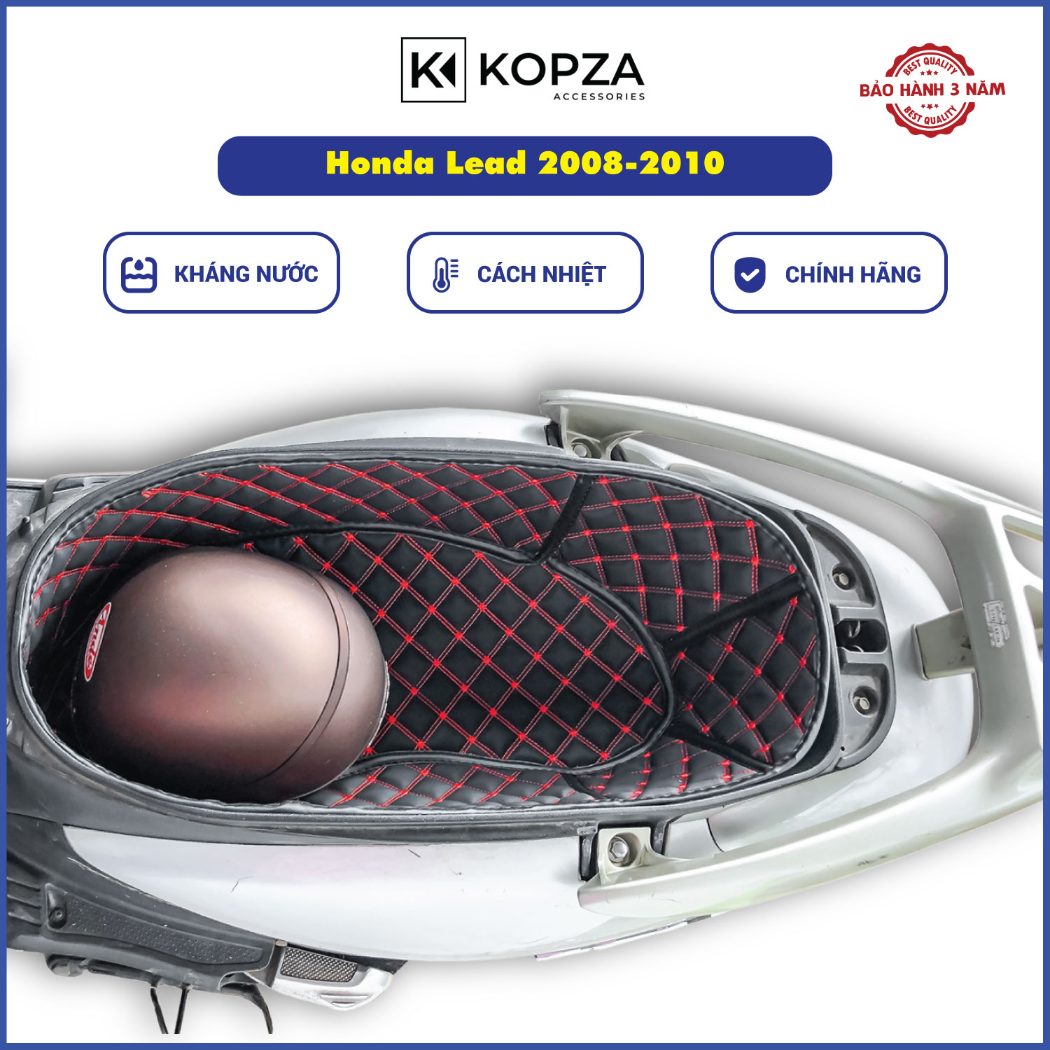 Thảm lót cốp xe máy da 5d kopda cốp honda xe lead cách nhiệt chống sốc