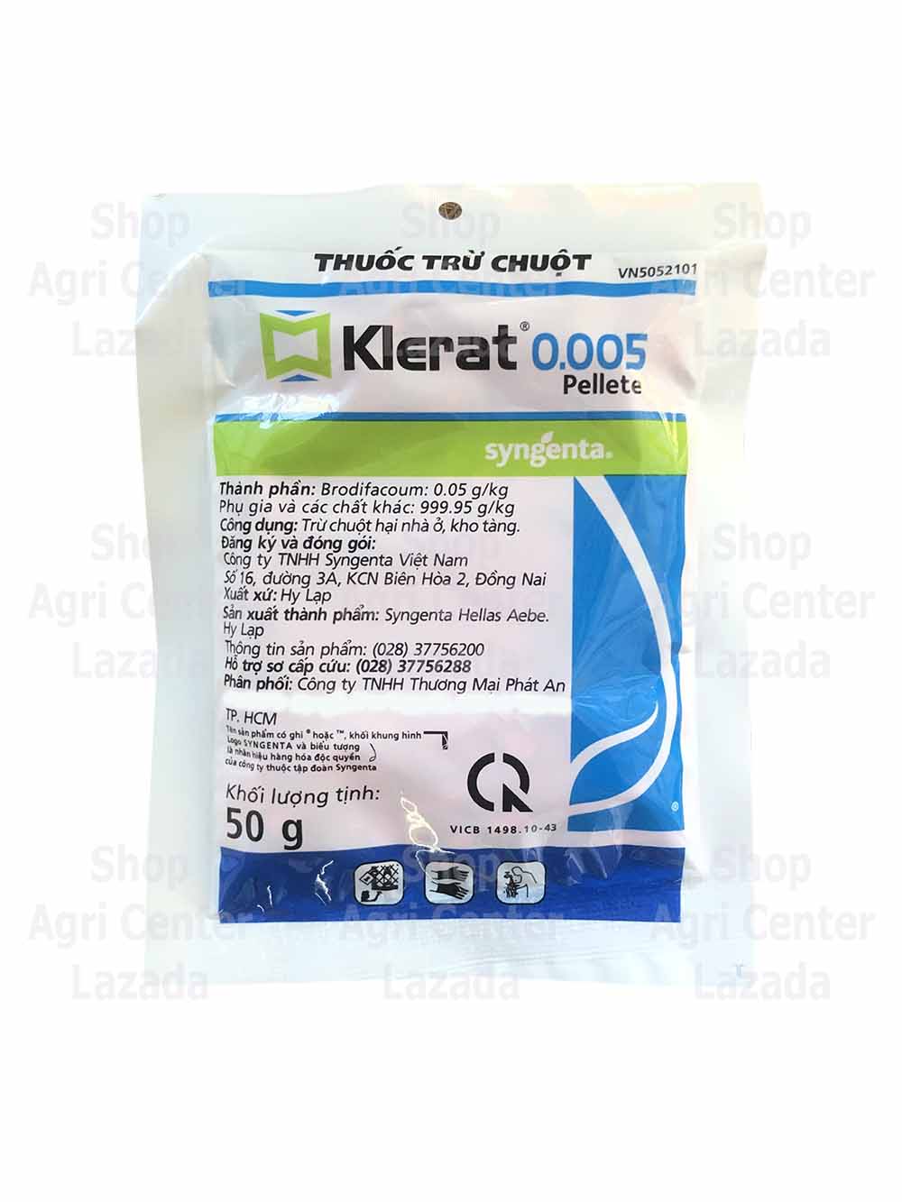 Thuốc diệt chuột killrat 0.005% - bã đã trộn sẵn