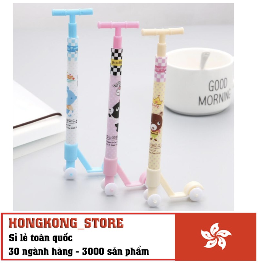 Bút bi viết hình xe scooter độc đáo - bút bi nước văn phòng mực đen