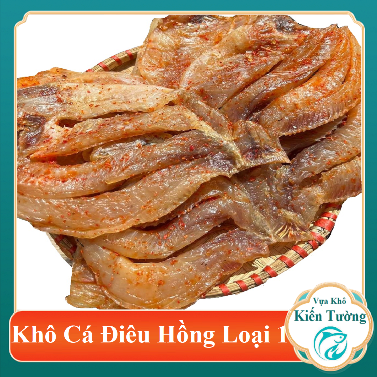 Khô cá điêu hồng lạc lóc xương 500gr-vựa khô kiến tường