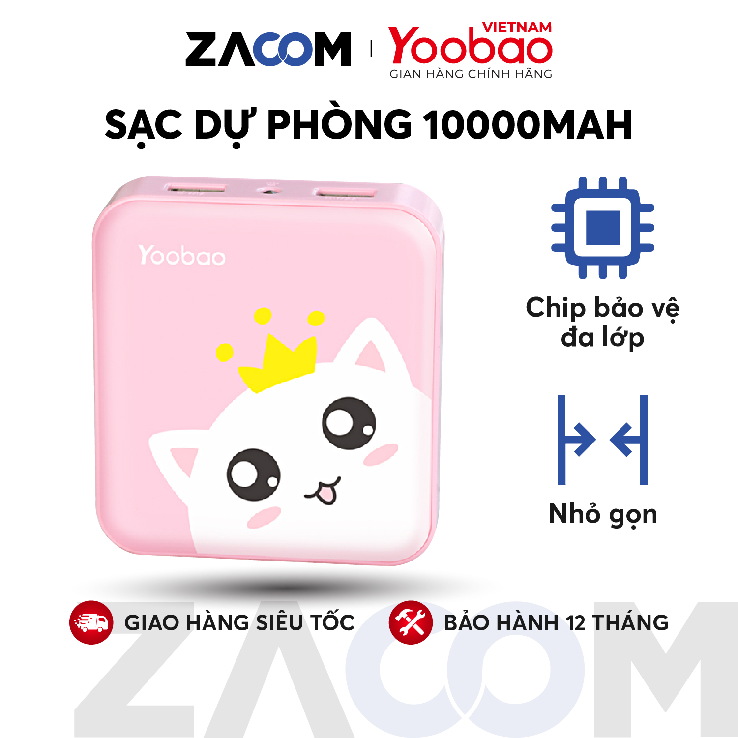 [HCM]SẠC DỰ PHÒNG YOOBAO YB-6024 10000mAh