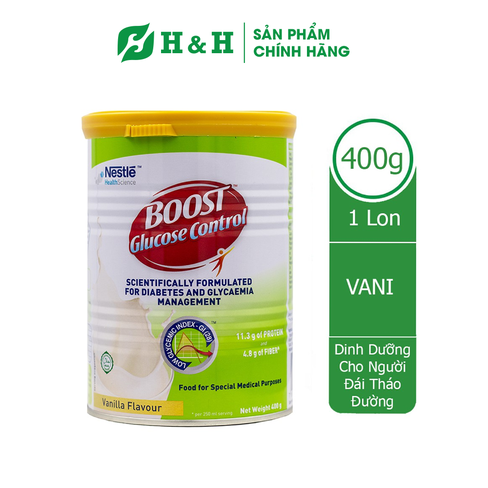 Sữa BOOST GLUCOSE CONTROL - Dinh dưỡng đặc chế cho người tiểu đường (400g)