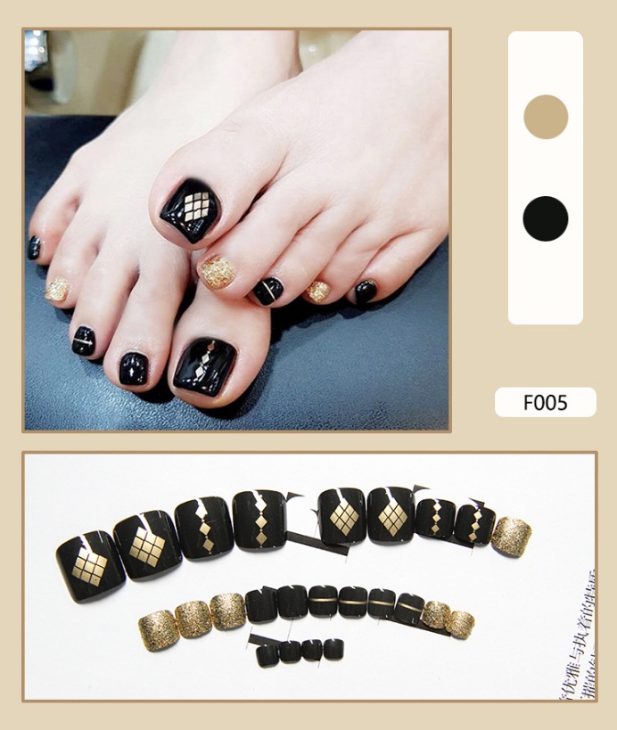 [SIÊU RẺ]Bộ 24 móng chân  giả cực xinh (kèm keo) - F05