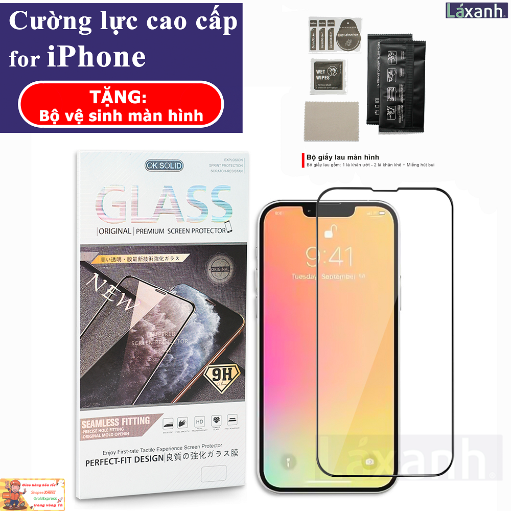 iPhone 13 14 sẵn hàng || Cường lực cao cấp iPhone chống bám mồ hôi vân tay X/XS/XR/XSMax/11/11Pro/11ProMax/12/12Mini/12Pro/12Max 13 14 Pro Max Mini full màn, chống mồ hôi vân tay