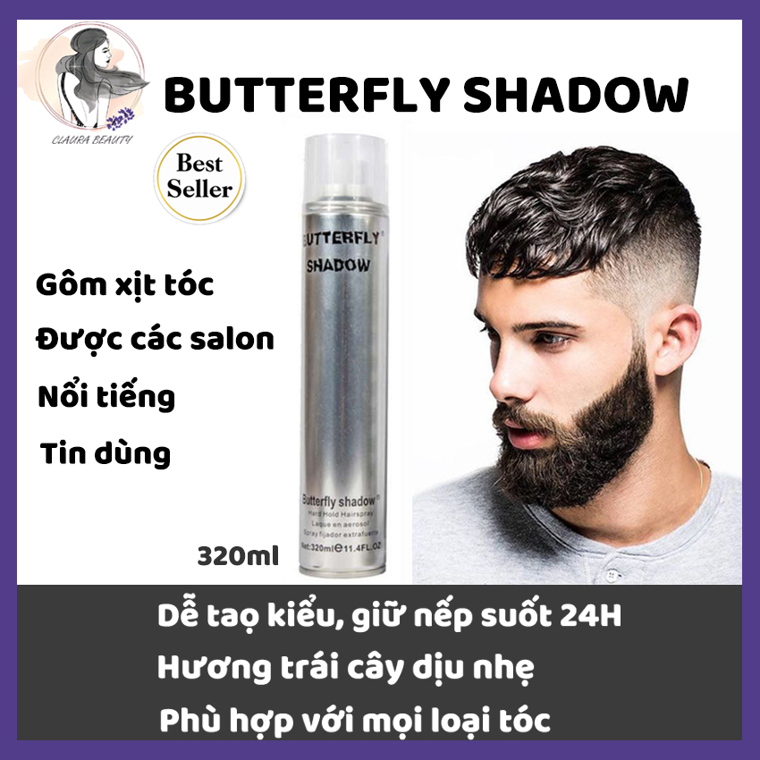 Gôm xịt tạo kiểu tóc Butterfly Shadow Đủ Size  Mỹ Phẩm Tóc Hải Phòng   Mạnh Hùng