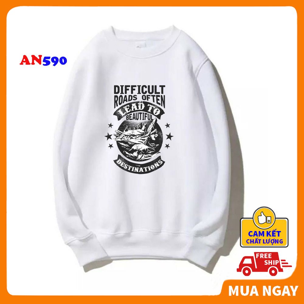 Áo nỉ sweater nam nữ cổ tròn hình in sắc nét không phai chất nỉ mềm mịn ấm áp phong cách hàn quốc BIBINO68
