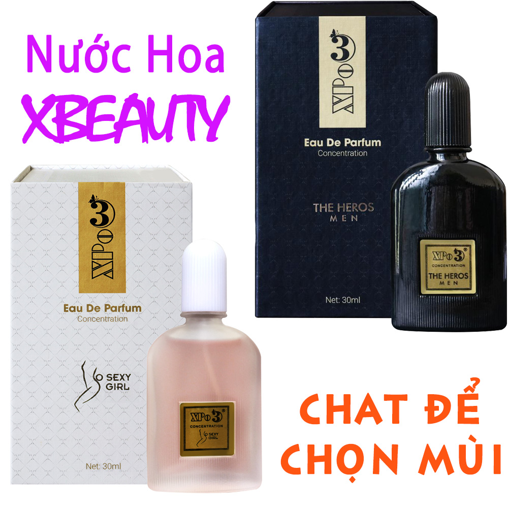【CHAT ĐỂ CHỌN MÙI】Nước hoa Nam/Nữ XBeauty XPo3 30ml (Có 10 Mùi). Nước hoa cô đặc thơm lâu dành cho Nam & Nữ