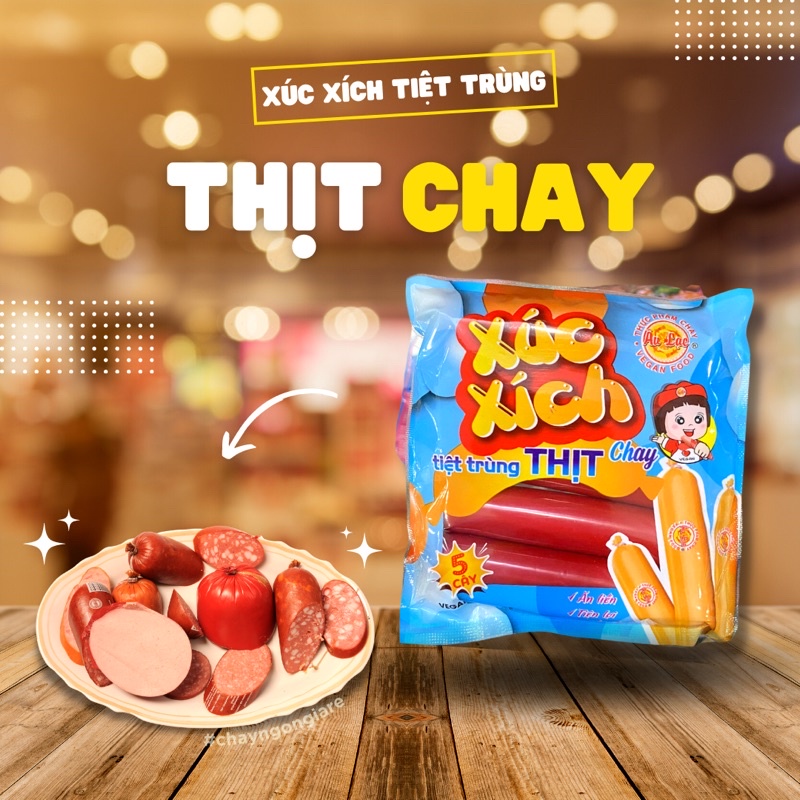 Xúc Xích Chay Âu Lạc Vegan (Gà/Hải Sản/Thịt) - Gói 5 Cây 150g
