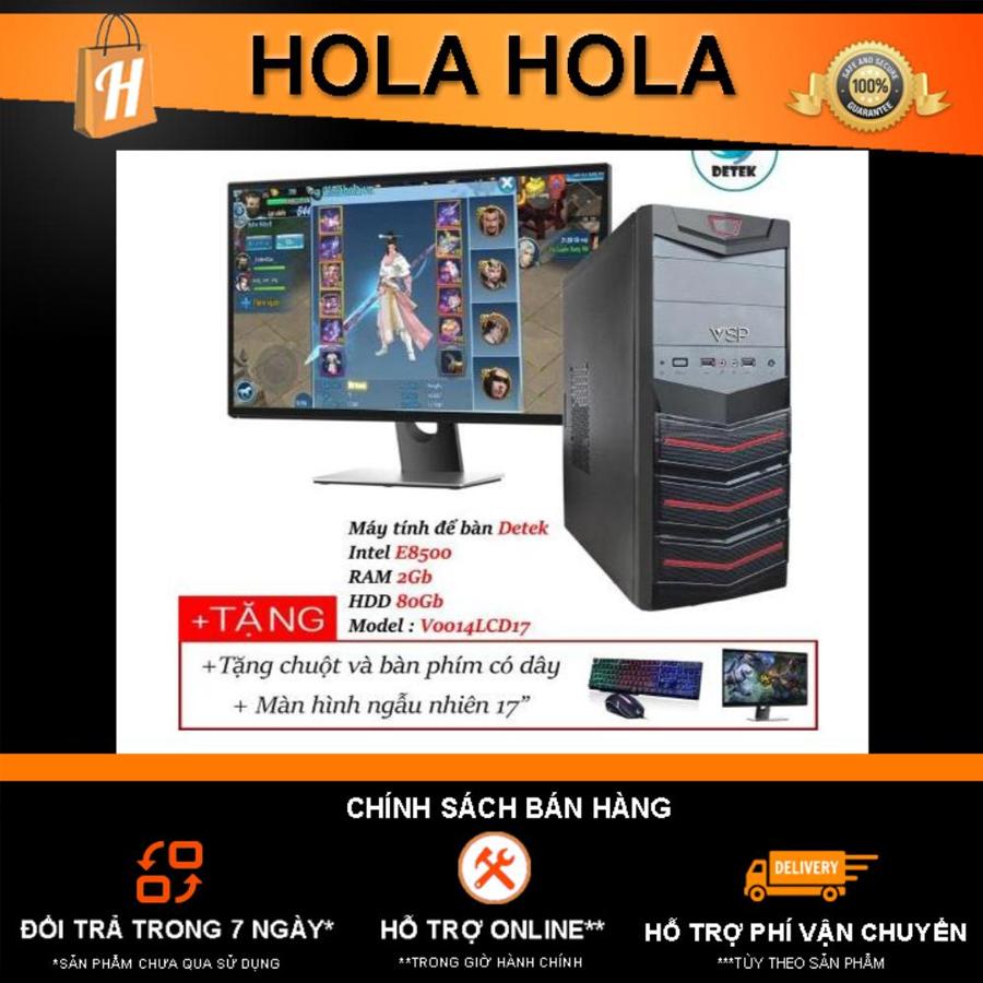 Máy tính để bàn detek - intel e8500 ram 2gb hdd 80gb model : v0014lcd17