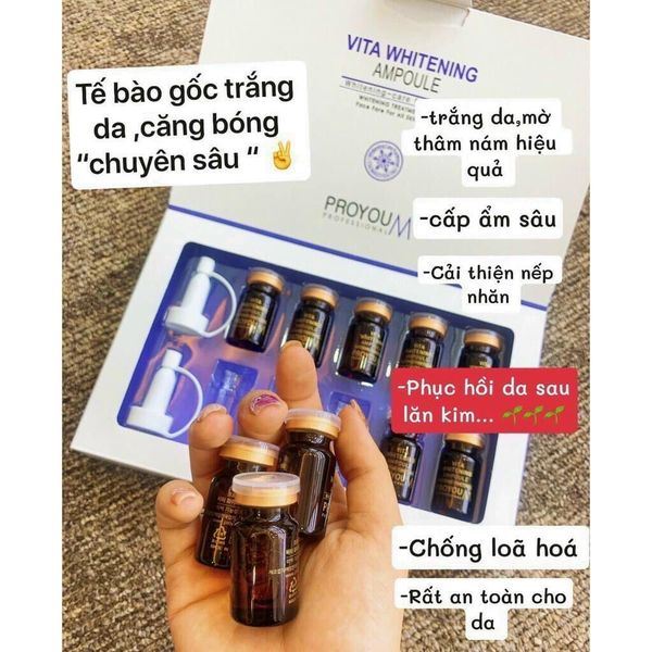 Tế bào gốc trị nám, tàn nhang dr pluscell vita c ampoule - hộp 10 lọ